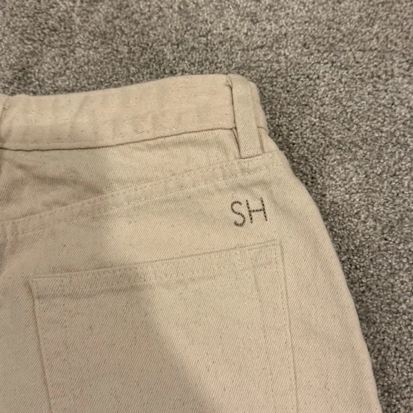 Still Here Panama Jean Denim Midi Skirt in Cream size 27 EUC - Picture 8 of 16